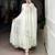 White silk blend plain anarkali set