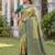PARROT GREEN ART SILK BANARASI JACUARD WORK SAREE WITH UNSTITCHED BLOUSE PIECE