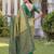 PARROT GREEN ART SILK BANARASI JACUARD WORK SAREE WITH UNSTITCHED BLOUSE PIECE