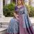 TURQUOISE  ART SILK BANARASI JACUARD WORK SAREE WITH UNSTITCHED BLOUSE PIECE