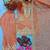 Peach silk blend embroidered farshi salwar set