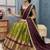 Olive Green Half Saree Set with Maroon Embroidered Blouse & Dupatta