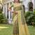 LIGHT GREEN ART SILK BANARASI JACUARD WORK SAREE WITH UNSTITCHED BLOUSE PIECE