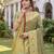 LIGHT GREEN ART SILK BANARASI JACUARD WORK SAREE WITH UNSTITCHED BLOUSE PIECE