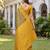 GREEN MUSTARD ART SILK BANARASI JACUARD WORK SAREE WITH UNSTITCHED BLOUSE PIECE