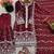 Maroon silk blend embroidered palazzo set