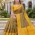 GREEN MUSTARD ART SILK BANARASI JACUARD WORK SAREE WITH UNSTITCHED BLOUSE PIECE