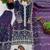 Purple silk blend embroidered palazzo set