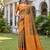 GREEN ORANGE ART SILK BANARASI JACUARD WORK SAREE WITH UNSTITCHED BLOUSE PIECE