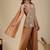 Brown viscose embroidered sharara set