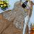 Brown viscose embroidered sharara set