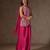 Rani-pink viscose embroidered sharara set