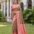 GREEN PINK ART SILK BANARASI JACUARD WORK SAREE WITH UNSTITCHED BLOUSE PIECE