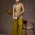 Green viscose embroidered sharara set