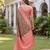 GREEN PINK ART SILK BANARASI JACUARD WORK SAREE WITH UNSTITCHED BLOUSE PIECE
