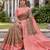 GREEN PINK ART SILK BANARASI JACUARD WORK SAREE WITH UNSTITCHED BLOUSE PIECE