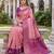 LIGHT PINK ART SILK BANARASI JACUARD WORK SAREE WITH UNSTITCHED BLOUSE PIECE