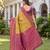 MUSTARD WINE ART SILK BANARASI JACUARD WORK SAREE WITH UNSTITCHED BLOUSE PIECE