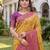 MUSTARD WINE ART SILK BANARASI JACUARD WORK SAREE WITH UNSTITCHED BLOUSE PIECE
