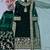 Green velvet embroidered sharara set