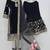Black velvet embroidered sharara set