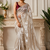 Off White Color Jumka Sareee With Moti Hevy Handwork Lace Silk Blend Saree