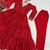 Red silk blend plain anarkali set