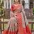 TURQUOISE RED ART SILK BANARASI JACUARD WORK SAREE WITH UNSTITCHED BLOUSE PIECE