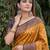 YELLOW BLACK ART SILK BANARASI JACUARD WORK SAREE WITH UNSTITCHED BLOUSE PIECE