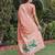 BEIGE ART SILK JACUARD WORK SAREE WITH UNSTITCHED BLOUSE PIECE