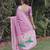 LIGHT PINK ART SILK JACUARD WORK SAREE WITH UNSTITCHED BLOUSE PIECE
