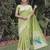 PARROT GREEN ART SILK JACUARD WORK SAREE WITH UNSTITCHED BLOUSE PIECE