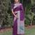 WINE ART SILK JACUARD WORK SAREE WITH UNSTITCHED BLOUSE PIECE