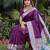WINE ART SILK JACUARD WORK SAREE WITH UNSTITCHED BLOUSE PIECE