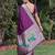 WINE ART SILK JACUARD WORK SAREE WITH UNSTITCHED BLOUSE PIECE