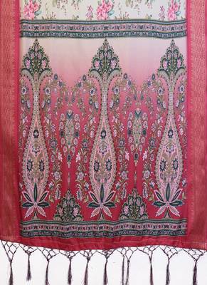 light yellow color zari weaving border work cotton blend saree 4