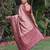 WINE BEIGE ART SILK BANARASI JACUARD WORK SAREE WITH UNSTITCHED BLOUSE PIECE