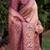 WINE BEIGE ART SILK BANARASI JACUARD WORK SAREE WITH UNSTITCHED BLOUSE PIECE