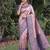 BLUE RAMA ART SILK JACUARD WORK SAREE WITH UNSTITCHED BLOUSE PIECE