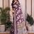 purple color zari weaving border work cotton blend saree