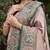 GREEN GAJRI ART SILK JACUARD WORK SAREE WITH UNSTITCHED BLOUSE PIECE