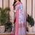sky blue color zari weaving border work cotton blend saree