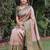 GREEN GOLD ART SILK JACUARD WORK SAREE WITH UNSTITCHED BLOUSE PIECE