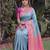 SKY PINK ART SILK BANARASI JACUARD WORK SAREE WITH UNSTITCHED BLOUSE PIECE