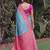 SKY PINK ART SILK BANARASI JACUARD WORK SAREE WITH UNSTITCHED BLOUSE PIECE