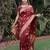 MAROON ART SILK BANARASI JACUARD WORK SAREE WITH UNSTITCHED BLOUSE PIECE