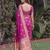 WINE ART SILK BANARASI JACUARD WORK SAREE WITH UNSTITCHED BLOUSE PIECE