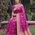 WINE ART SILK BANARASI JACUARD WORK SAREE WITH UNSTITCHED BLOUSE PIECE