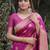 WINE ART SILK BANARASI JACUARD WORK SAREE WITH UNSTITCHED BLOUSE PIECE