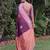 PURPLE WINE ART SILK JACUARD WORK SAREE WITH UNSTITCHED BLOUSE PIECE